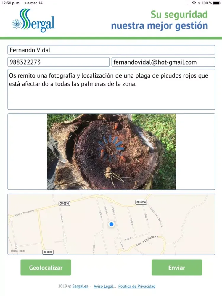 Capturas de pantalla de Sergal iPad 