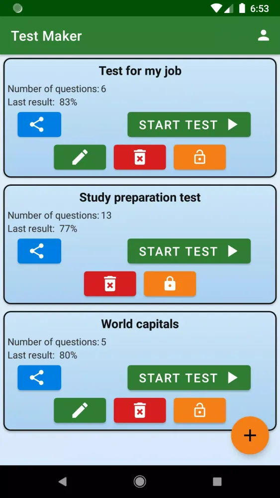 Test Maker Screenshots
