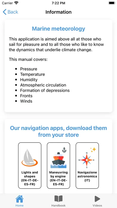 Capturas de tela do Marine meteorology
