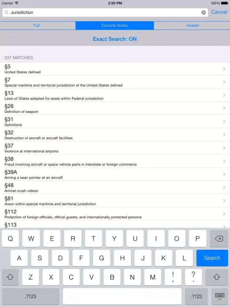 U.S.C. Title 18 - Crimes And Criminal Procedure iPad  স্ক্রিনশট