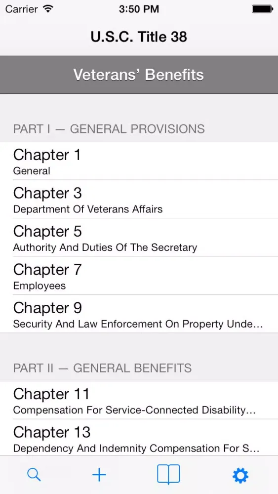 U.S.C. Title 38 - Veterans' Benefits應用截圖