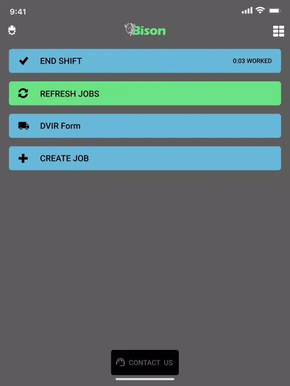 Ảnh chụp màn hình của Bison Driver App iPad 