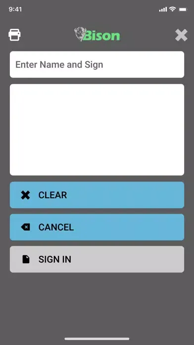 Ảnh chụp màn hình của Bison Driver App