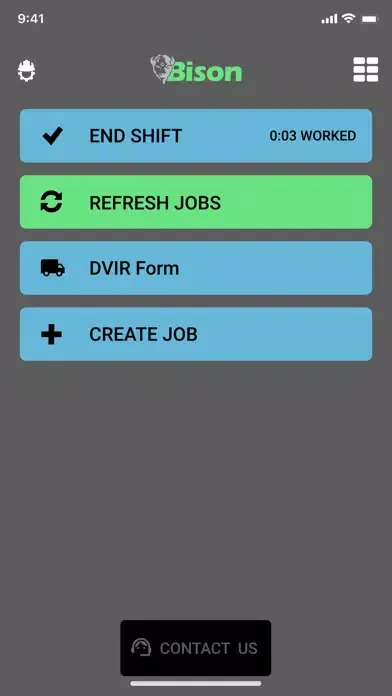 Ảnh chụp màn hình của Bison Driver App