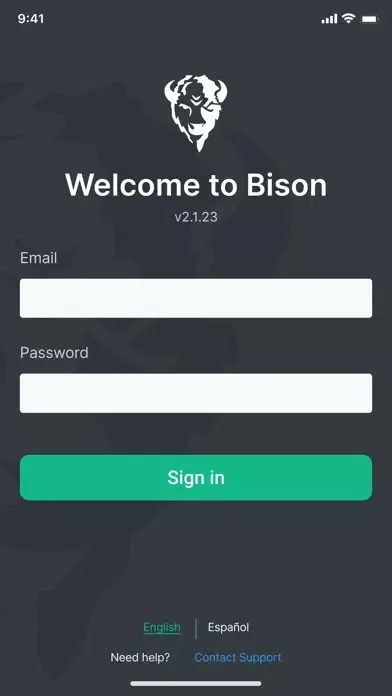 Ảnh chụp màn hình của Bison Driver App