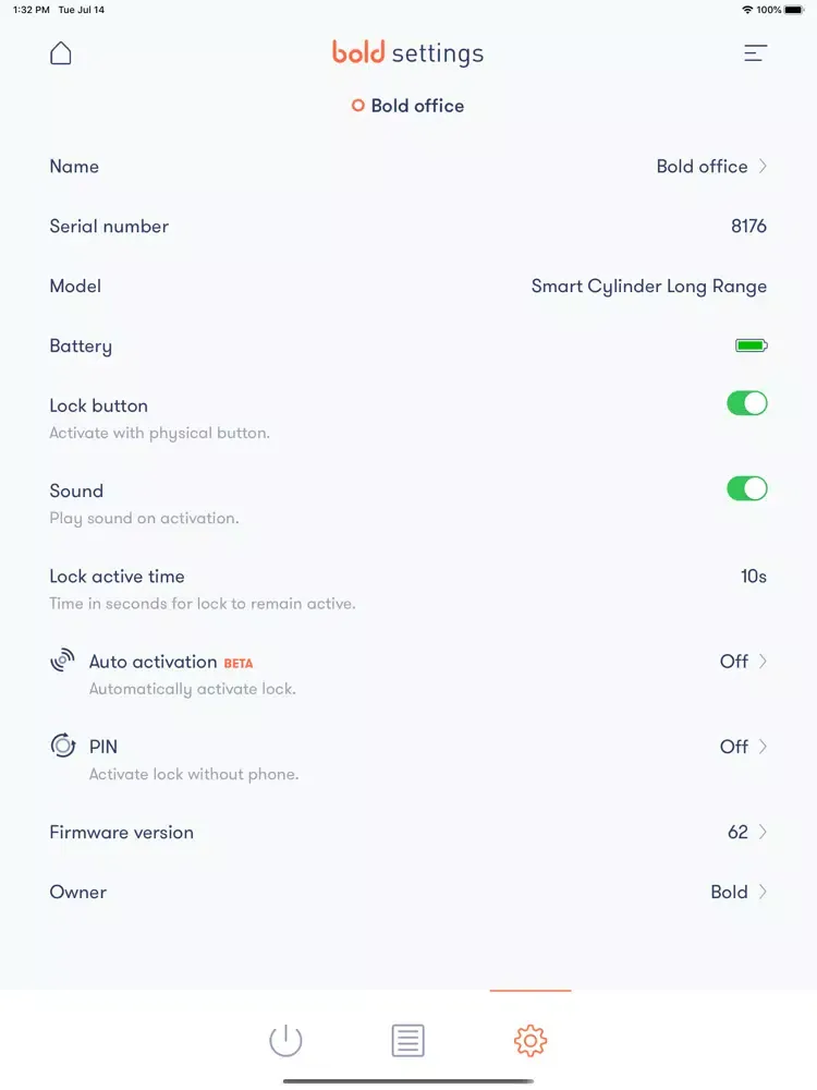 Zrzuty ekranu Bold Smart Lock PIN iPad 