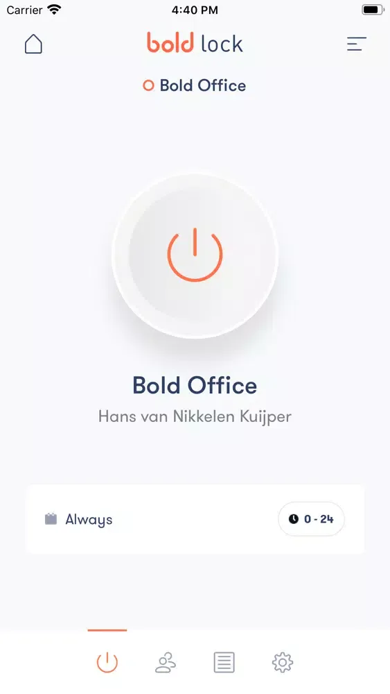 Zrzuty ekranu Bold Smart Lock PIN