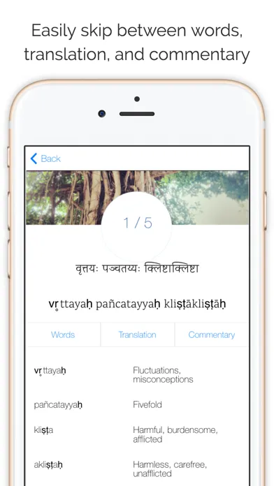 Capturas de tela do The Yoga Sutras