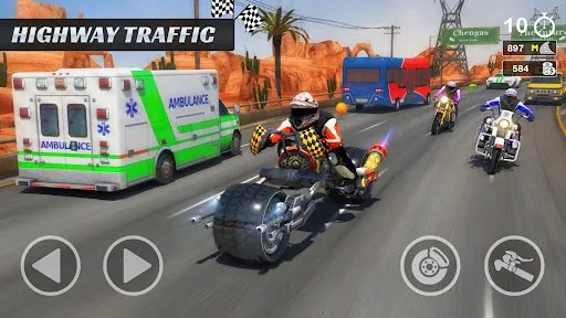 Tangkapan layar Turbo Racer - Bike Racing