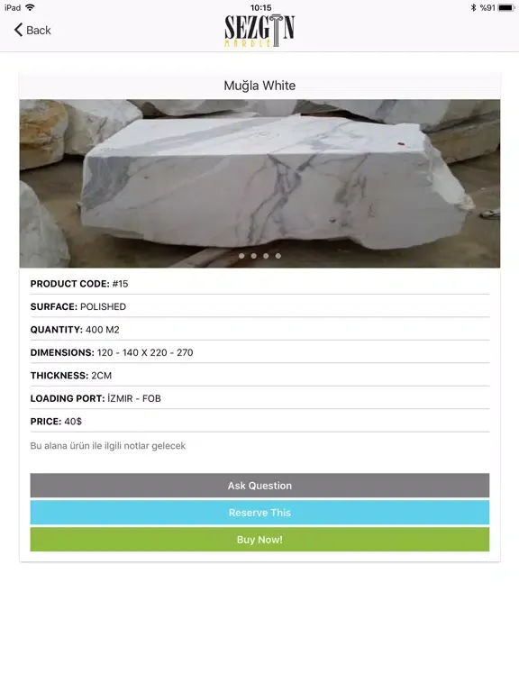 Zrzuty ekranu Sezgin Marble iPad 