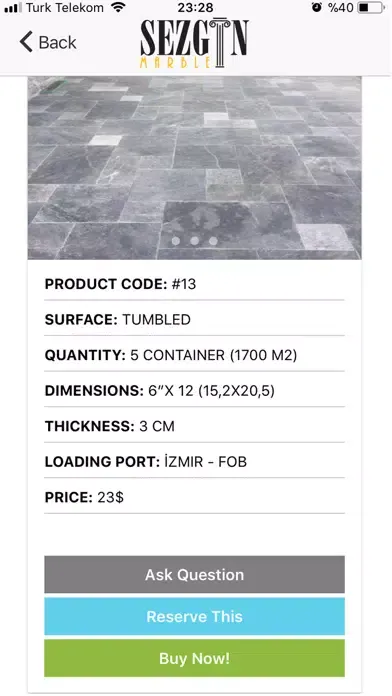 Zrzuty ekranu Sezgin Marble