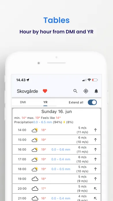 Captures d'écran de Weather from DMI and YR