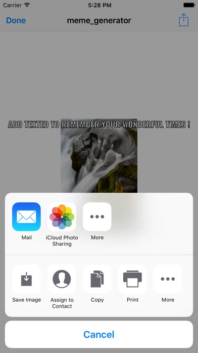 Tangkapan layar Memory generator -- add text to my photos - lite (free)