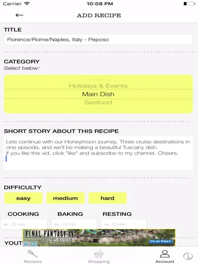 recipes cookbook- find and share your best dish. iPad  سکرین شاٹس