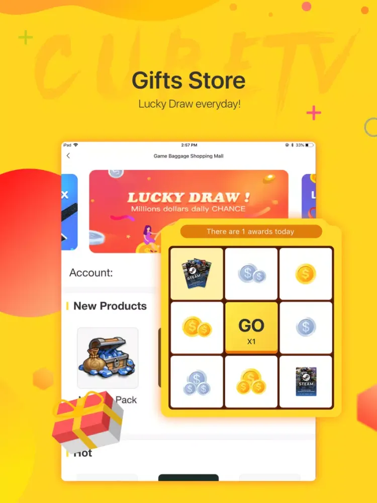 Ảnh chụp màn hình của Cube TV – Live Games Community iPad 