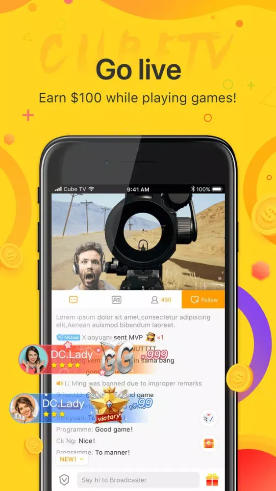 Ảnh chụp màn hình của Cube TV – Live Games Community