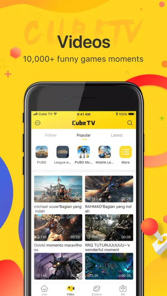 Ảnh chụp màn hình của Cube TV – Live Games Community