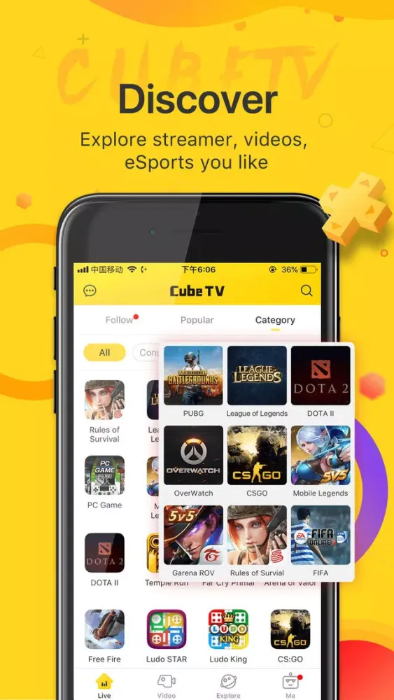 Ảnh chụp màn hình của Cube TV – Live Games Community