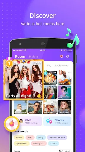 Hello Yo - Group Chat Rooms应用截图