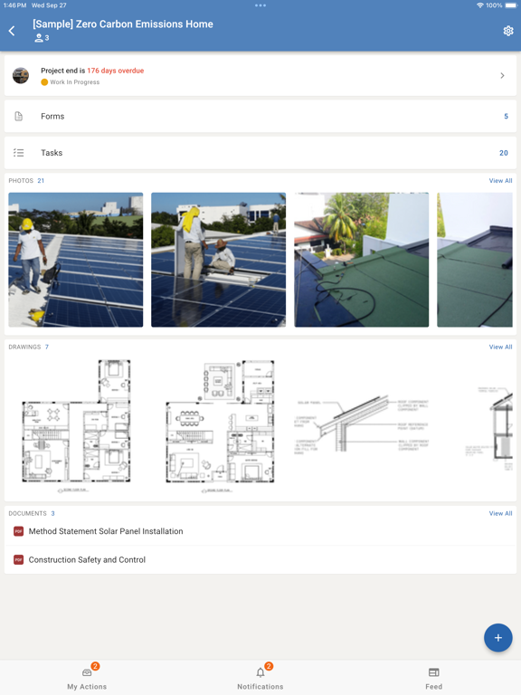 Tangkapan layar Novade Lite – Field management iPad 