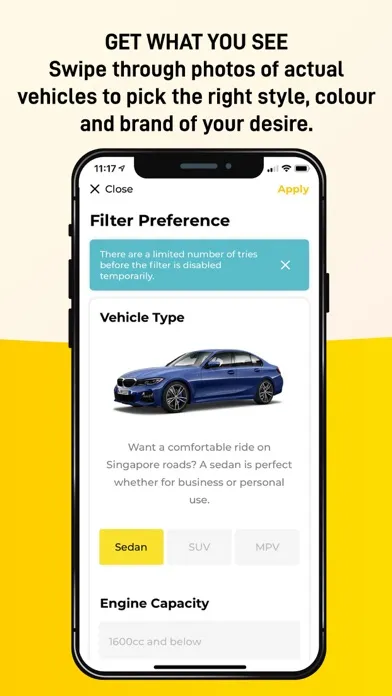 ST33R: Car Rental Subscription應用截圖