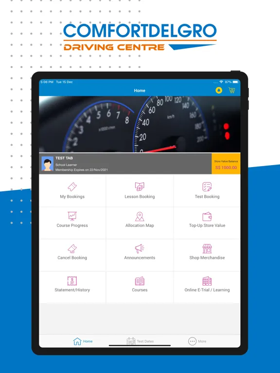 Capturas de tela do ComfortDelGro Driving Centre iPad 