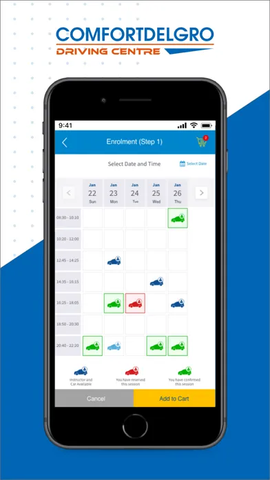 Capturas de tela do ComfortDelGro Driving Centre