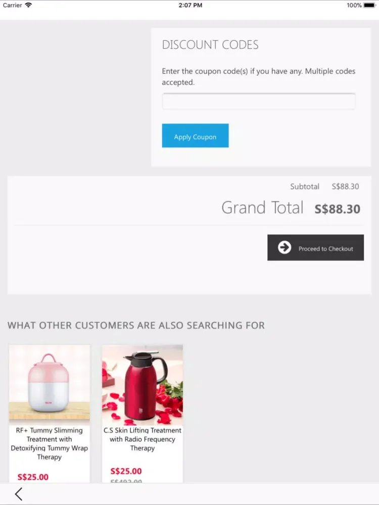 ภาพหน้าจอของ iMOB Shop iPad 