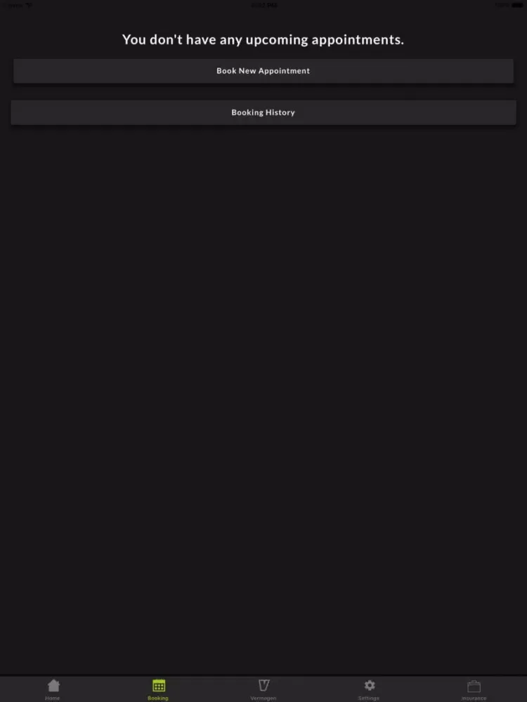 Ảnh chụp màn hình của Vermogen Auto iPad 