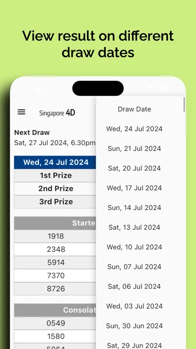 Singapore 4D Toto & Sweep স্ক্রিনশট