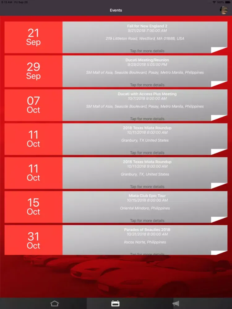 ภาพหน้าจอของ Miata Club Philippines iPad 