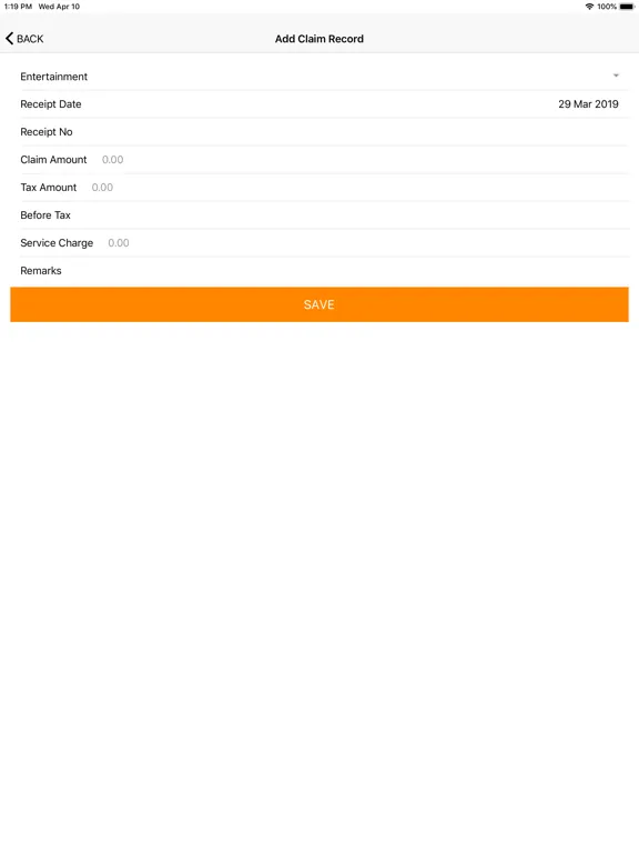 Ảnh chụp màn hình của Whyze ESS iPad 