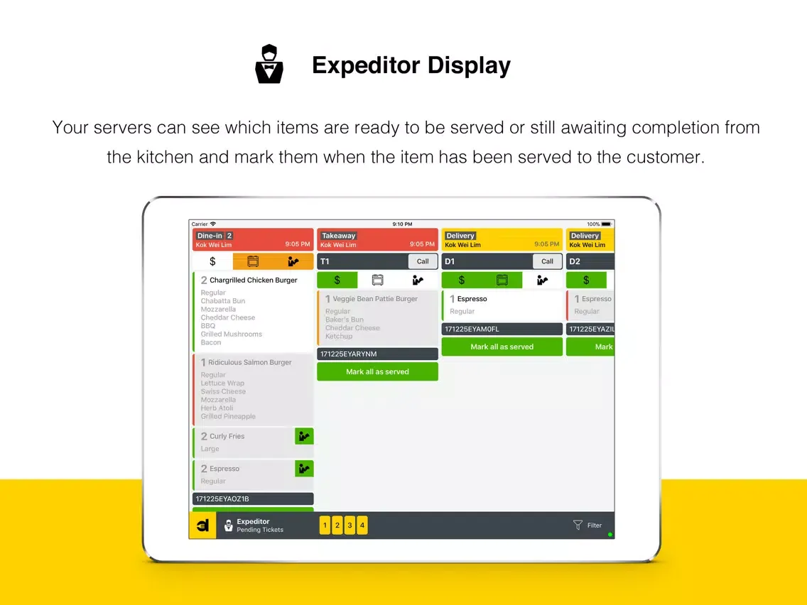 Dinlr KDS - Kitchen Display iPad 应用截图