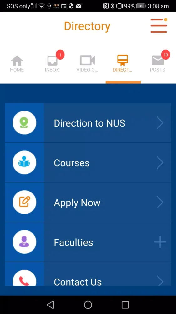Captures d'écran de NUS Undergraduate Admissions