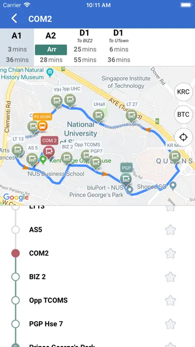 NUS NextBus स्क्रीनशॉट