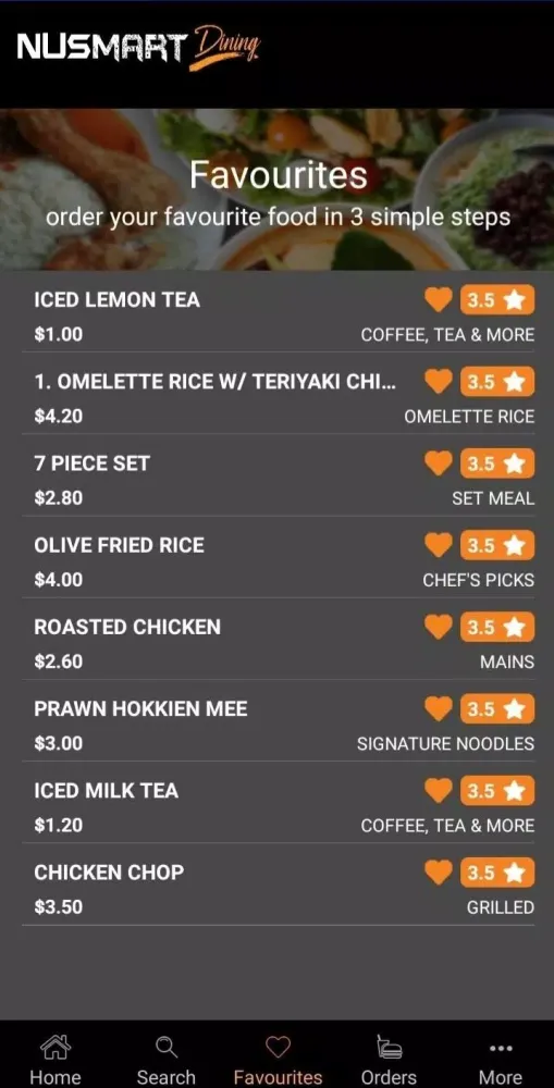 NUSmart Dining應用截圖
