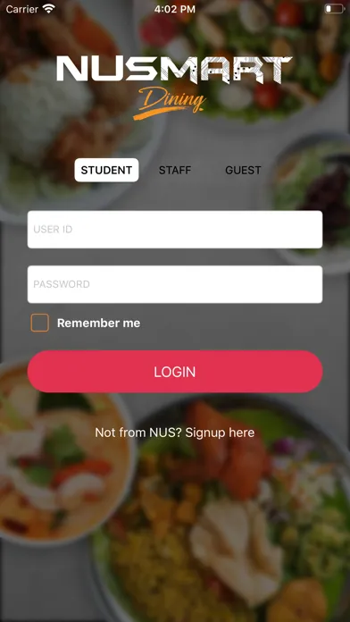 NUSmart Dining Screenshots