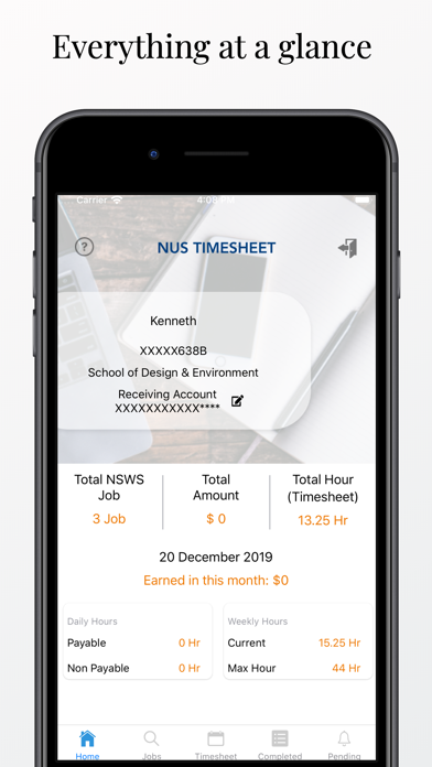 NUS Timesheet স্ক্রিনশট
