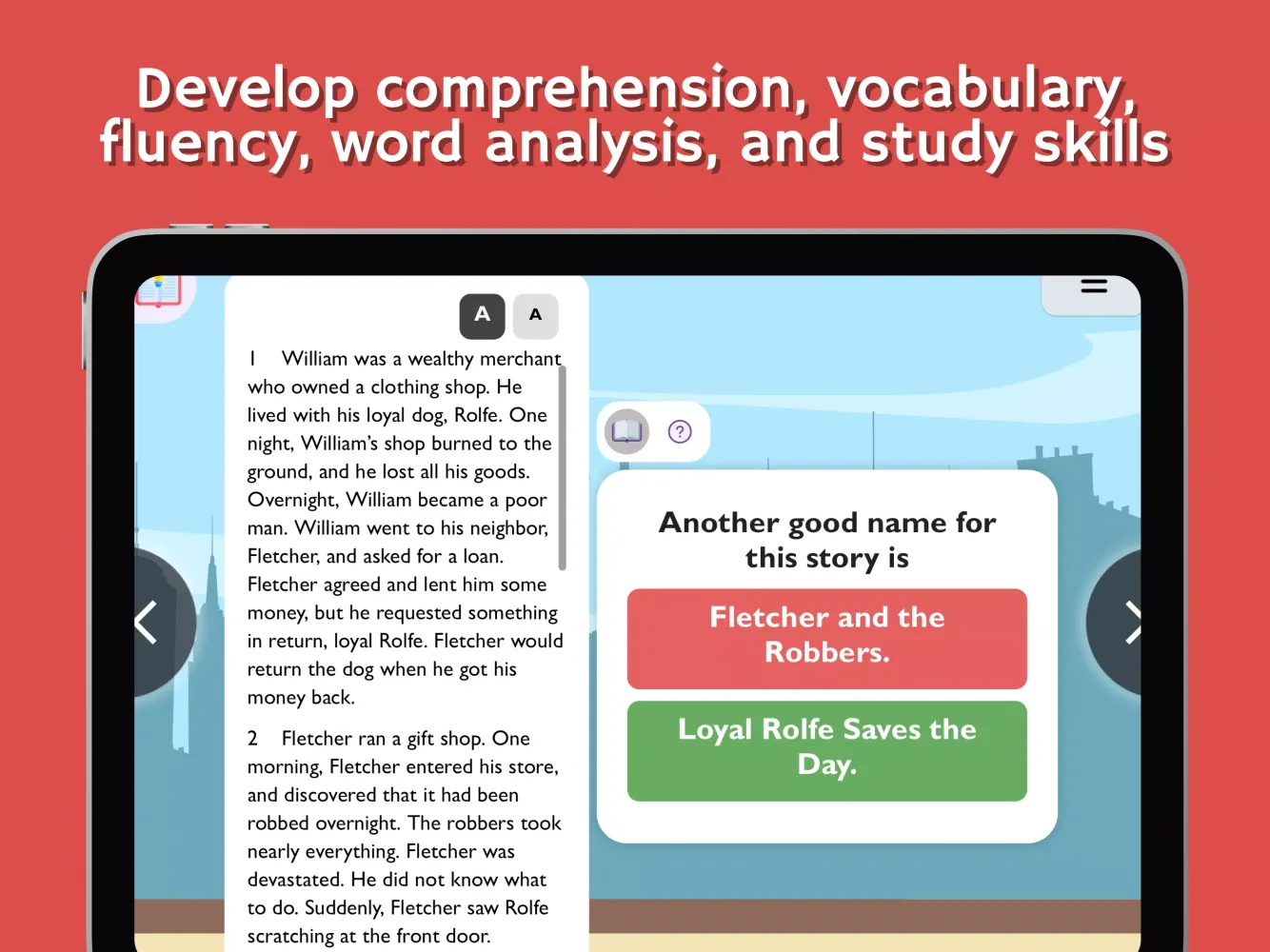 Скриншоты SRA Reading Laboratory Online