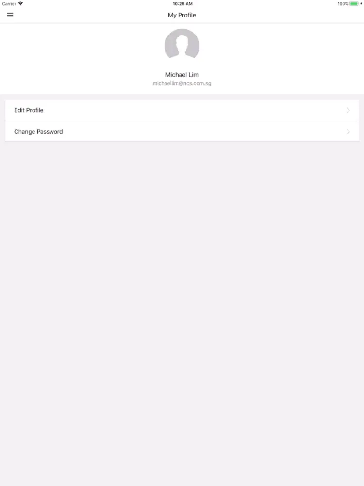 Tangkapan layar beConnect™ Task iPad 