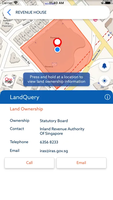 Screenshot di OneMap SG