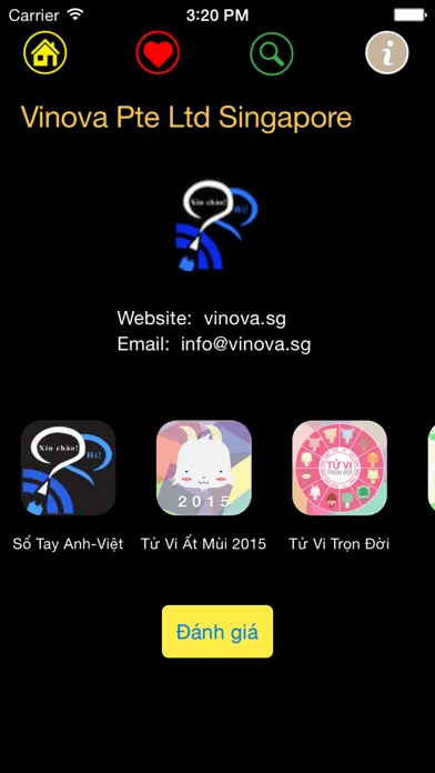 Tangkapan layar Sổ tay đàm thoại Anh-Việt