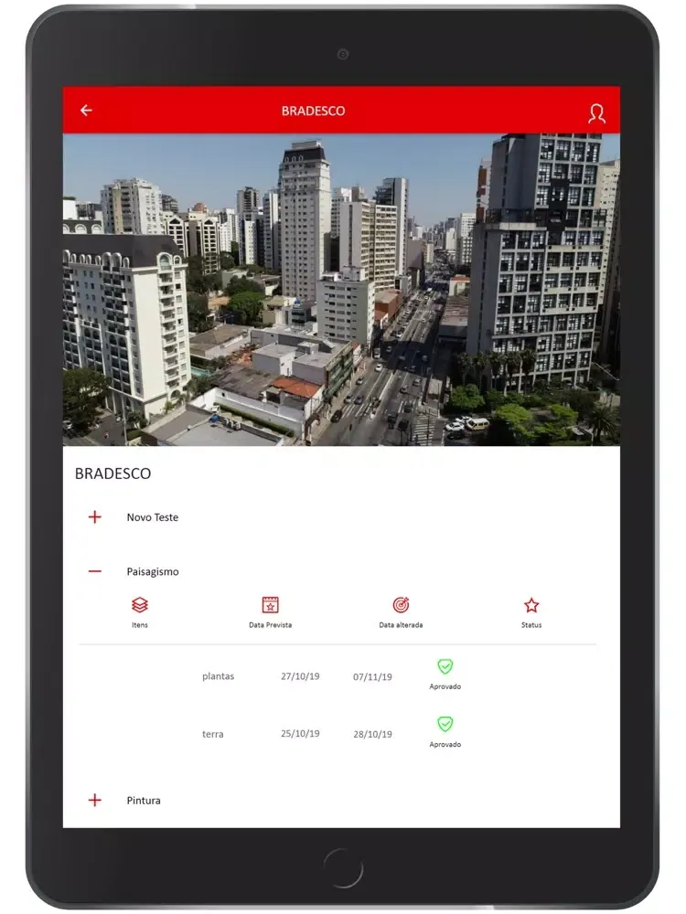 Capturas de tela do WorkPlan Recontec iPad 