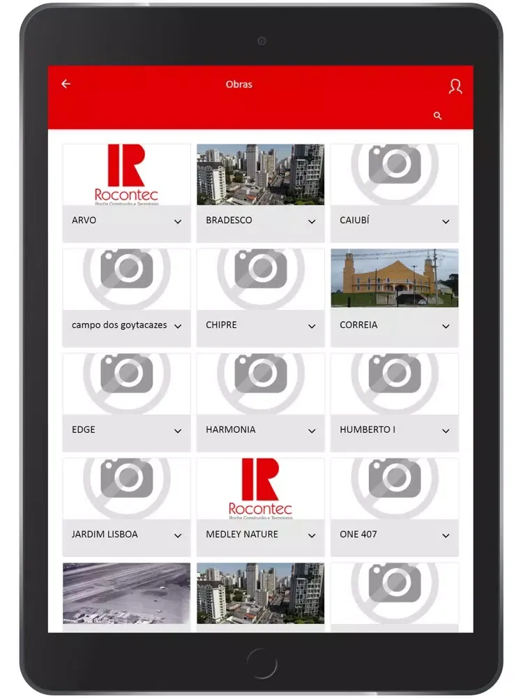 Capturas de tela do WorkPlan Recontec iPad 