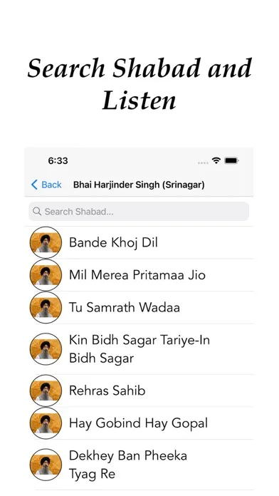 ภาพหน้าจอของ Shabad Gurbani App
