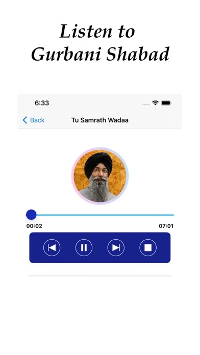 ภาพหน้าจอของ Shabad Gurbani App