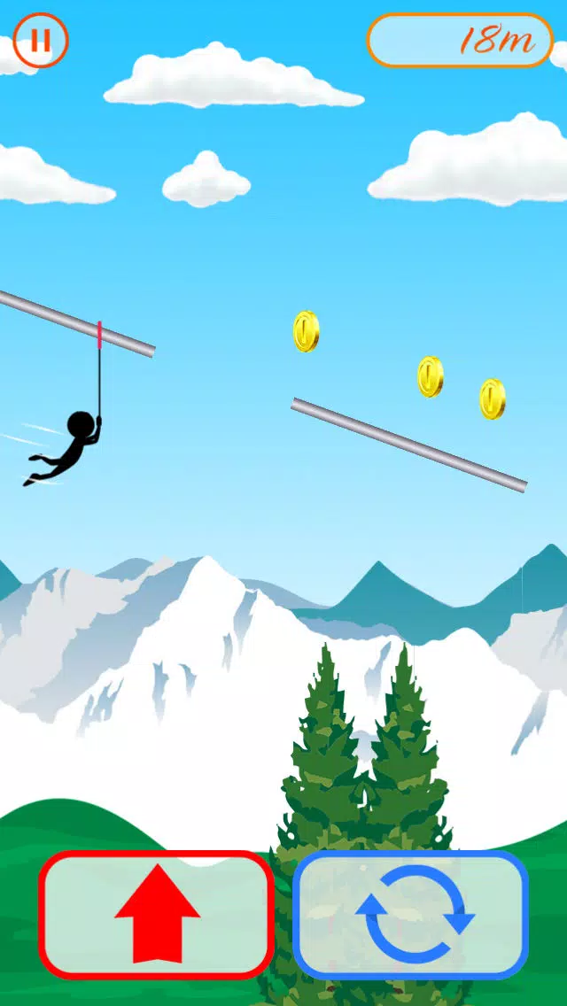 Ảnh chụp màn hình của Shadow Stick Man Zipline