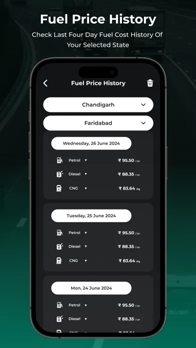 Daily Petrol Diesel CNG Price Screenshots