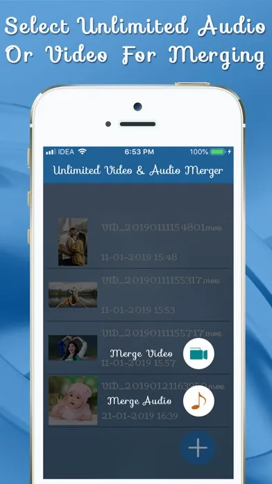 Ảnh chụp màn hình của Unlimited Video & Audio Merger