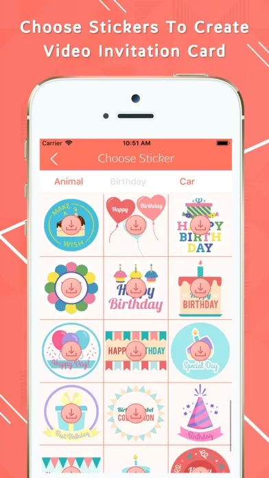 Capturas de tela do Video Invitation Card Maker
